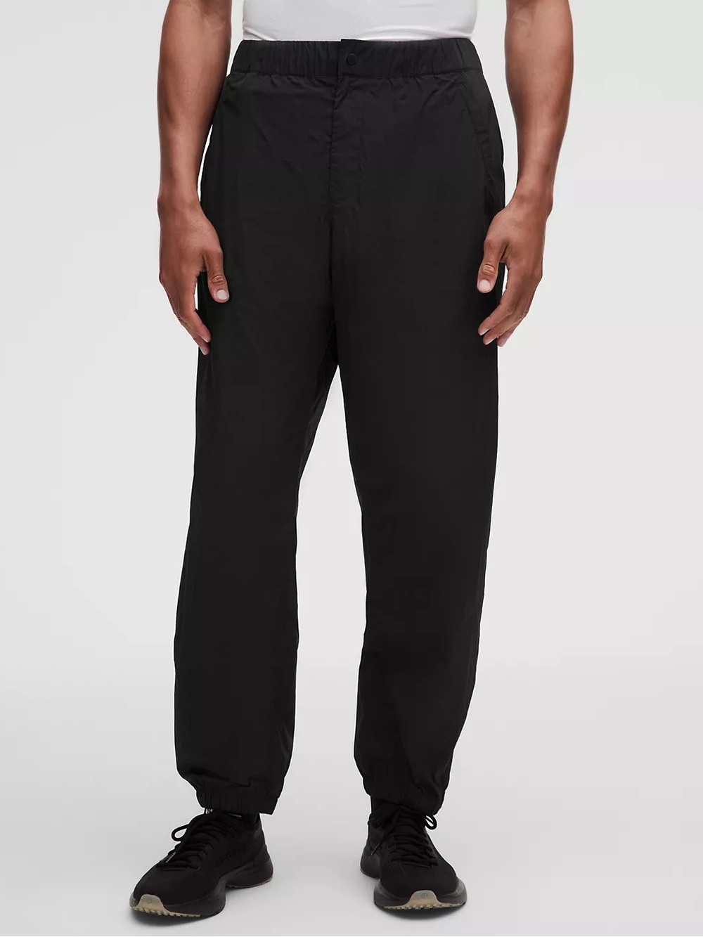 Lululemon Nylon Relaxed Track Pant Regular Black Graphite Grey Size XL NWT
